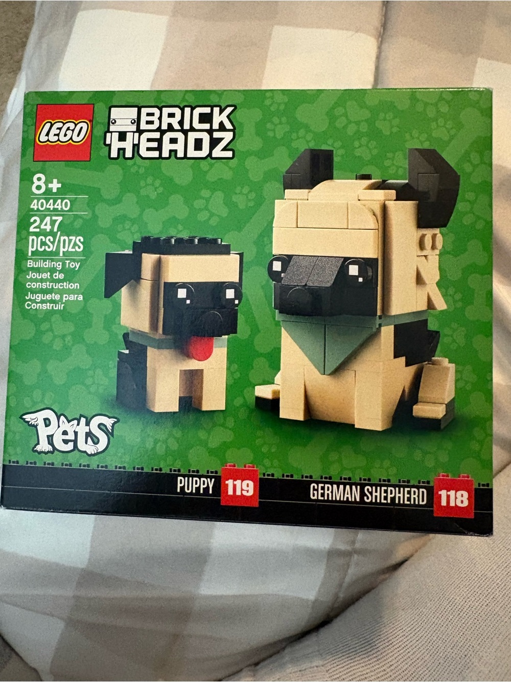 Lego BrickHeadz Pets German Shepherd & Puppy Tan Black Green
